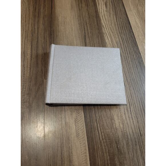 Nicole Miller Shimmery Silver Baby Photo Album Memory Book - Picture 1 of 4